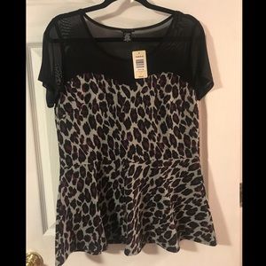 Torrid Size 0 Cheetah Peplum